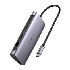 Hub Adaptador Multifuncional Ugreen USB-C USB Hdmi 4K PD LAN