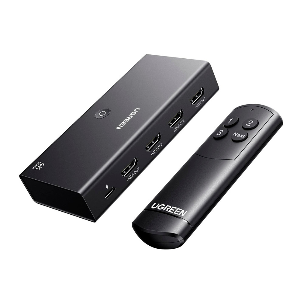 UGREEN Seletor HDMI 3x1 4K 60Hz Controle  Ps5 Xbox Plug Play