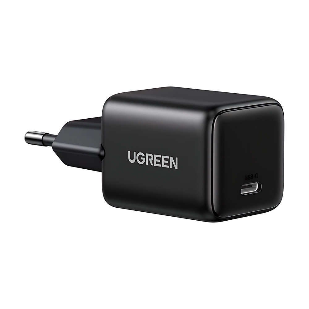 Carregador Ugreen 20W USB-C GaN PD3.0 QC4 Rápido Preto em Oferta na Shopee