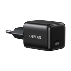 Carregador Ugreen 20W USB-C GaN PD3.0 QC4 Rápido Preto