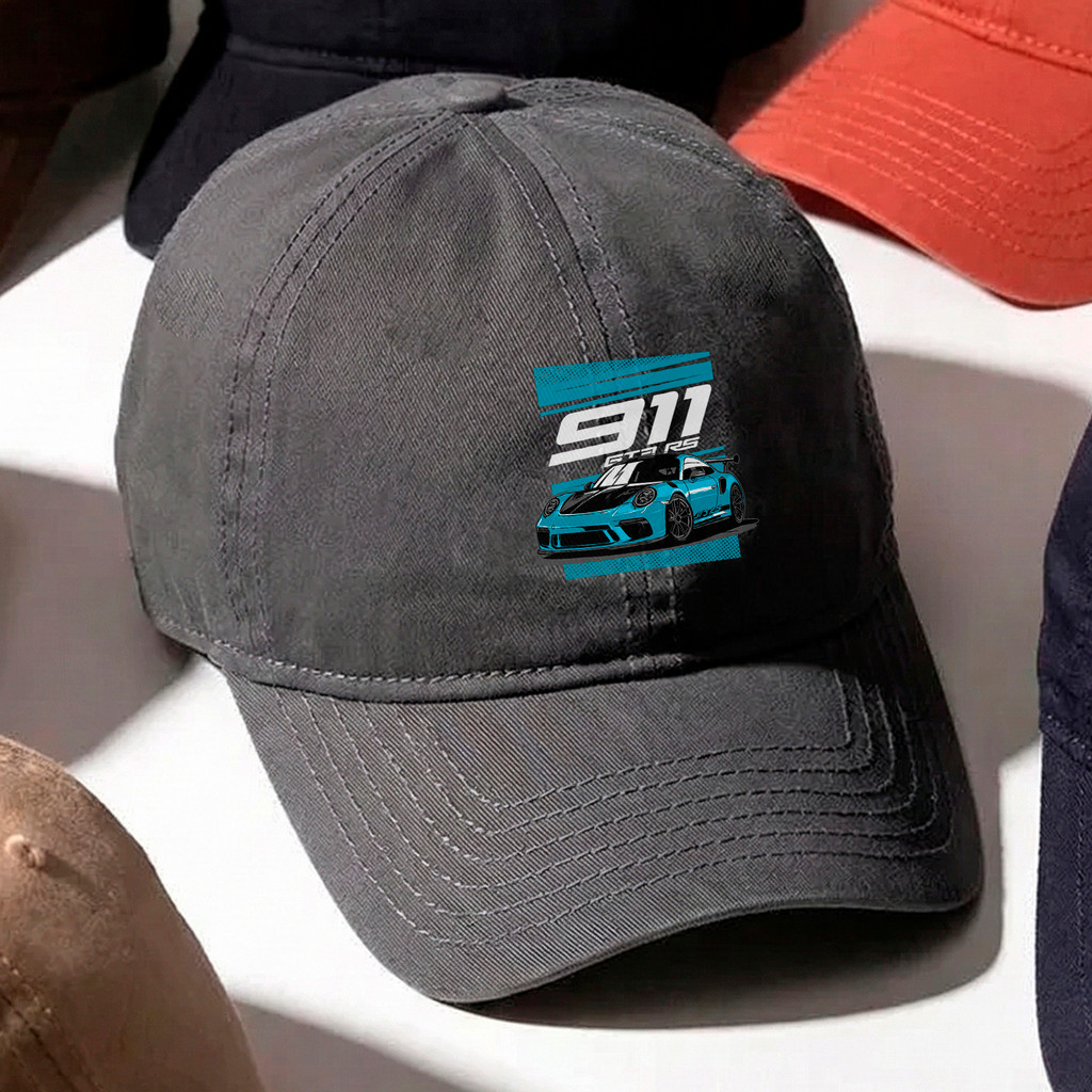 Boné masculino baseball Porsche 911 GT3 RS Azul Corrida Esportivo