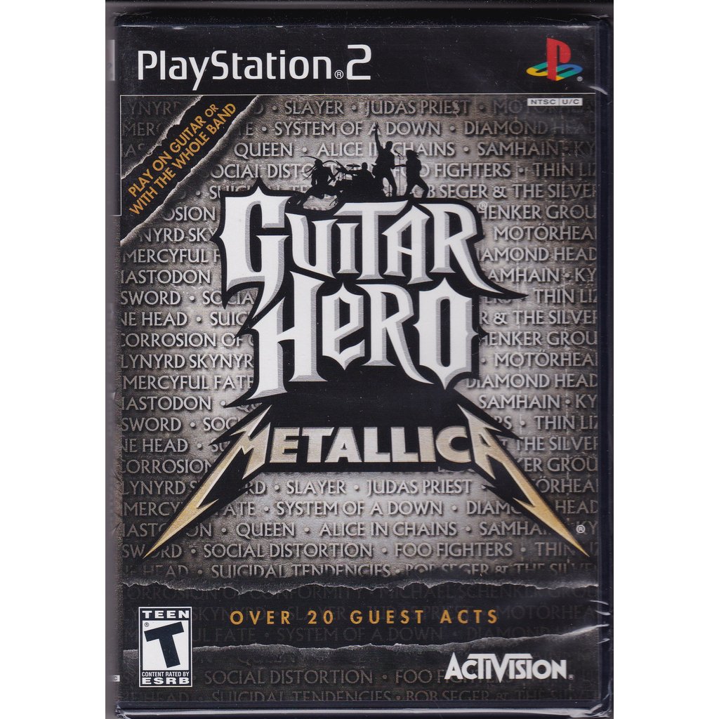 Jogo Guitar Hero Metallica Playstation 2 Com arte no disco