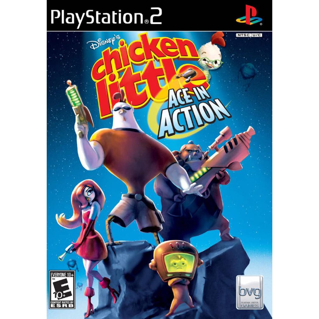 Jogo Disneys Chicken Little Ace in Action Playstation 2 Com arte no disco