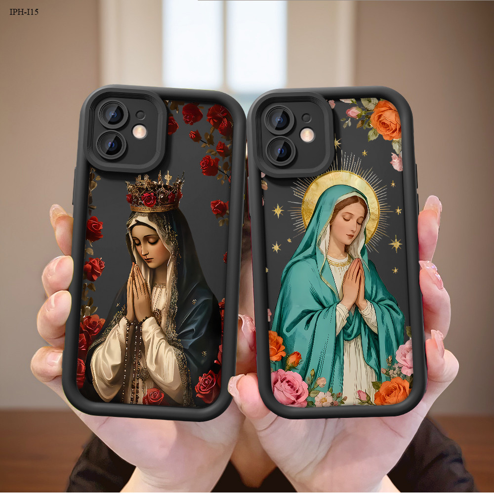 Capinha Nossa Senhora Preto Para iPhone 15 14 13 12 11 X XS XR 7 8 SE Pro Max Plus Capa de Anti-queda Celular TY6988 em Oferta na Shopee