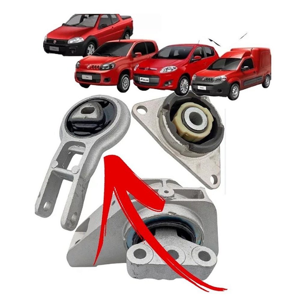 COXIM CÂMBIO MOTOR SUPORTE NOVO UNO FIORINO MOBI PALIO DOBLO EVO 12/22 1.6/1.8 8V 12 13 14 15 16 17 18 19 20 SHOCKBRAS