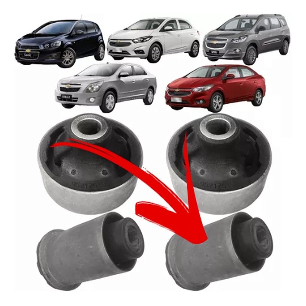 BUCHA BANDEJA SUSPENSÃO DIANTEIRA COBALT NEW PRISMA ONIX SONIC SPIN 12/22 12 13 14 15 16 17 18 19 20 21 22 (MENOR)