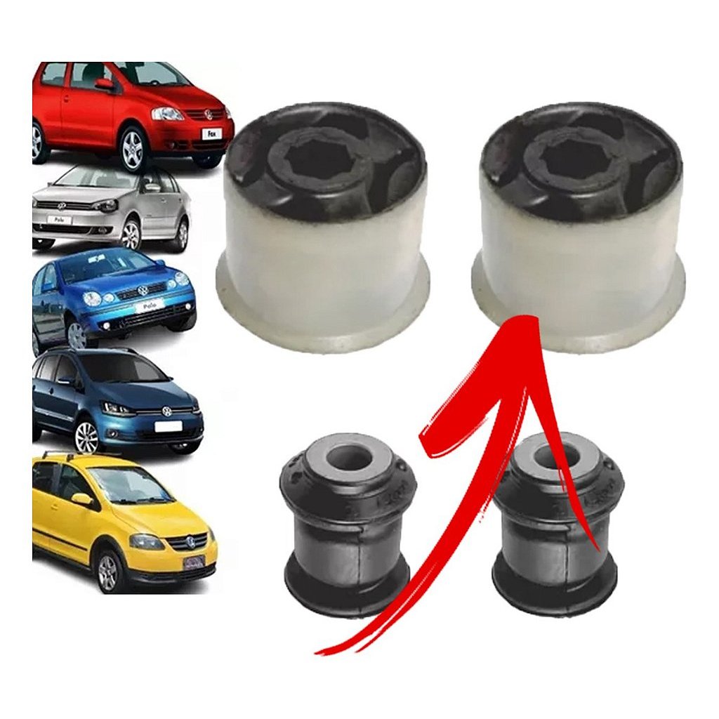 BUCHA BANDEJA SUSPENSÃO DIANTEIRA FOX CROSS SPACE 03/14 BORA GOLF 99/06 JETTA 05/11 POLO 03/12 (MAIOR)