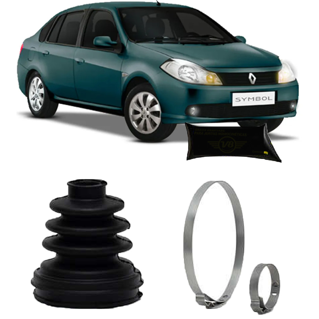KIT COIFA HOMOCINÉTICA HOMOCINÉTICO LADO CÂMBIO RENAULT SYMBOL 1.0/1.6 09 10 11 12 13 14 15 LADO DIREITO PASSAGEIRO
