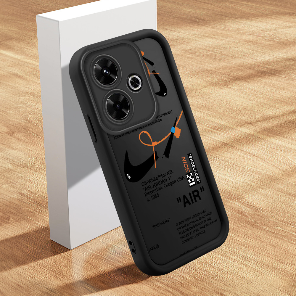 Capinha Para Xiaomi Redmi 13 Poco M6 4G 5G Capa de Celular de Silicone Preta no Estilo Simples TY5859 em Oferta na Shopee