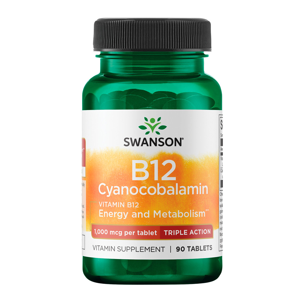 Swanson Vitamina B12 1000mcg 90Tabs Cianocobalamina Energia