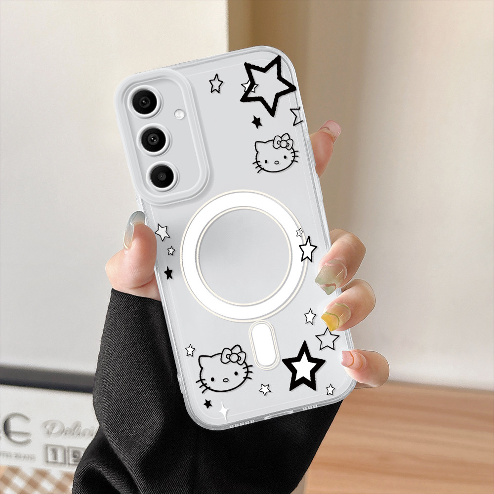 Capinha Capa Para Samsung Galaxy A16 4G 5G Bonito Estrela Transparente Silicone De Celular 0117TSY