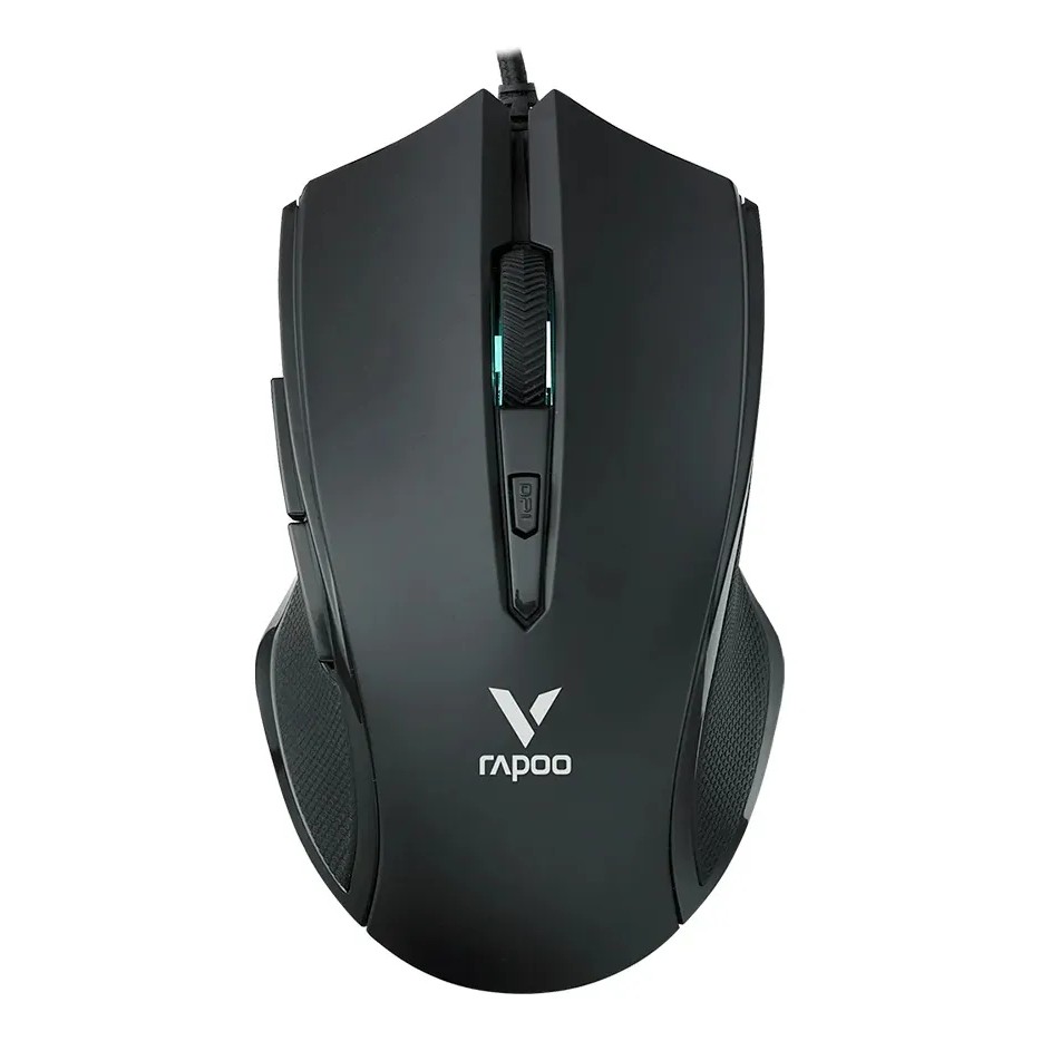 Mouse Gamer Rapoo V20S Óptico 6200 DPI Com Fio 6 Botões Programáveis RGB PC