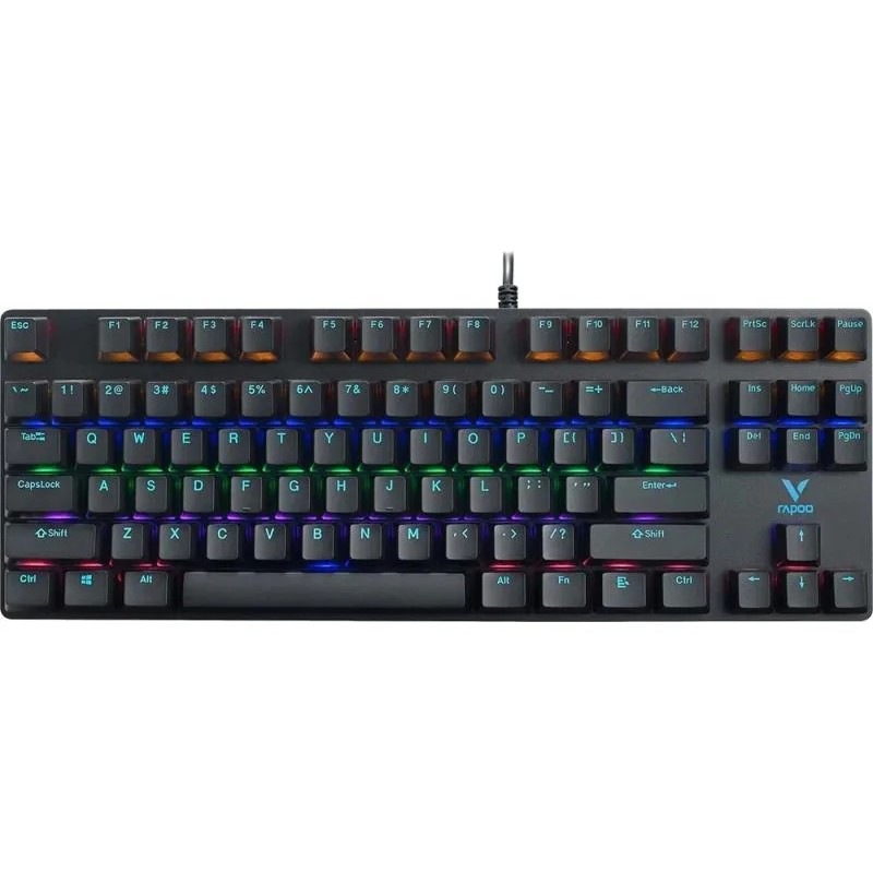 Teclado Mecânico Gamer Rapoo V500PRO-87 Edição 2024 RGB TKL Switch Original PC Notebook
