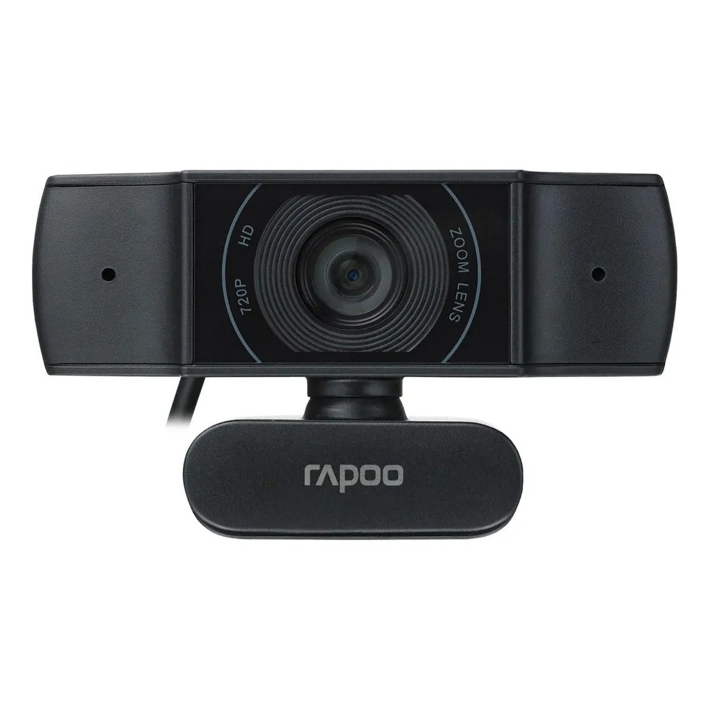 Webcam Rapoo C200 HD 720p Foco Automático Microfone Integrado Rotação 360 PC Notebook Reuniões