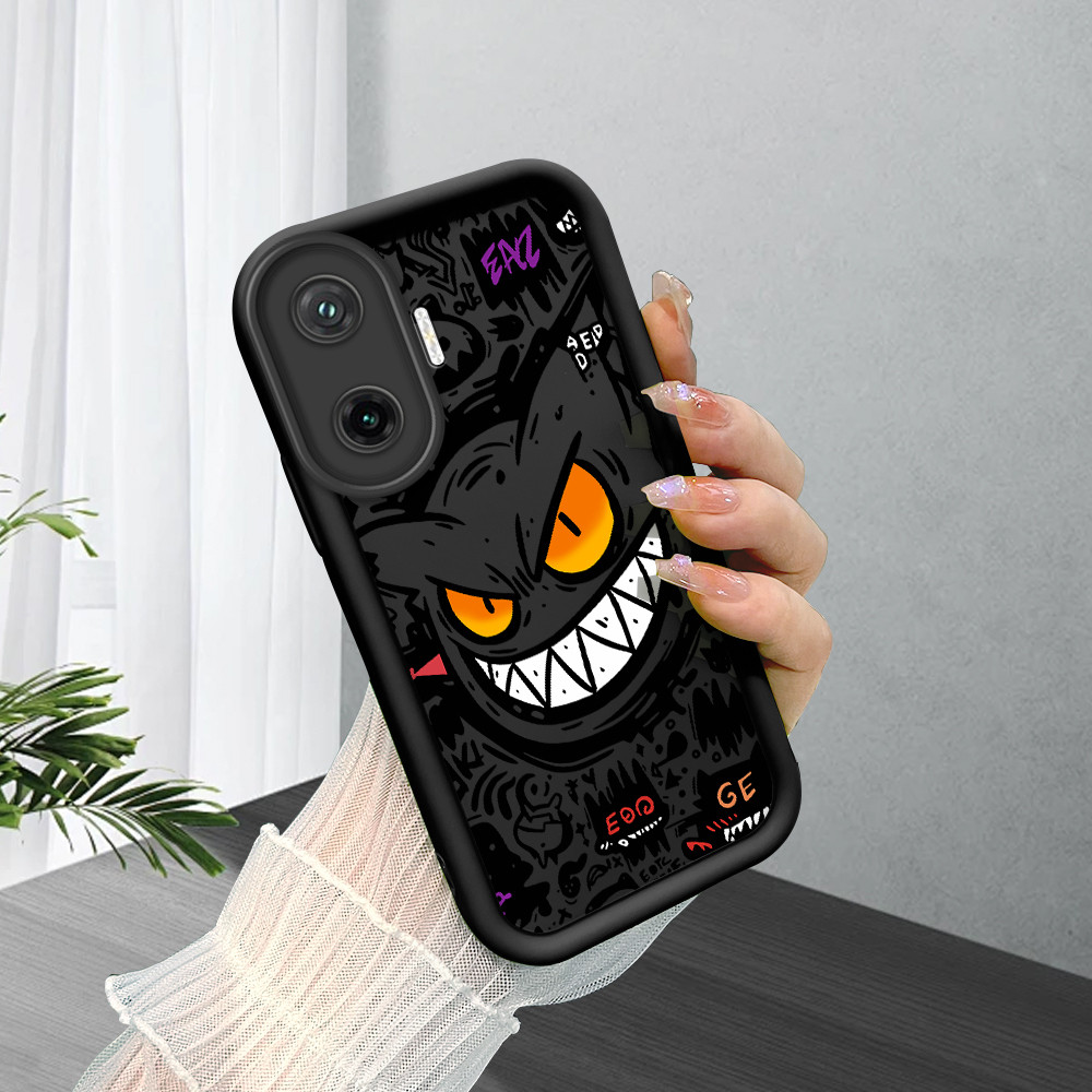 Capinha Macia Silicone Protetora Preta Case Para Xiaomi Poco F7 5G Capa De Celular BTY 5239