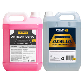 Kit Arrefecimento 10L Fluido Radiador Rosa Pronto Uso 5L + Água Desmin 5L Antifervura Anticongelante em Oferta na Shopee