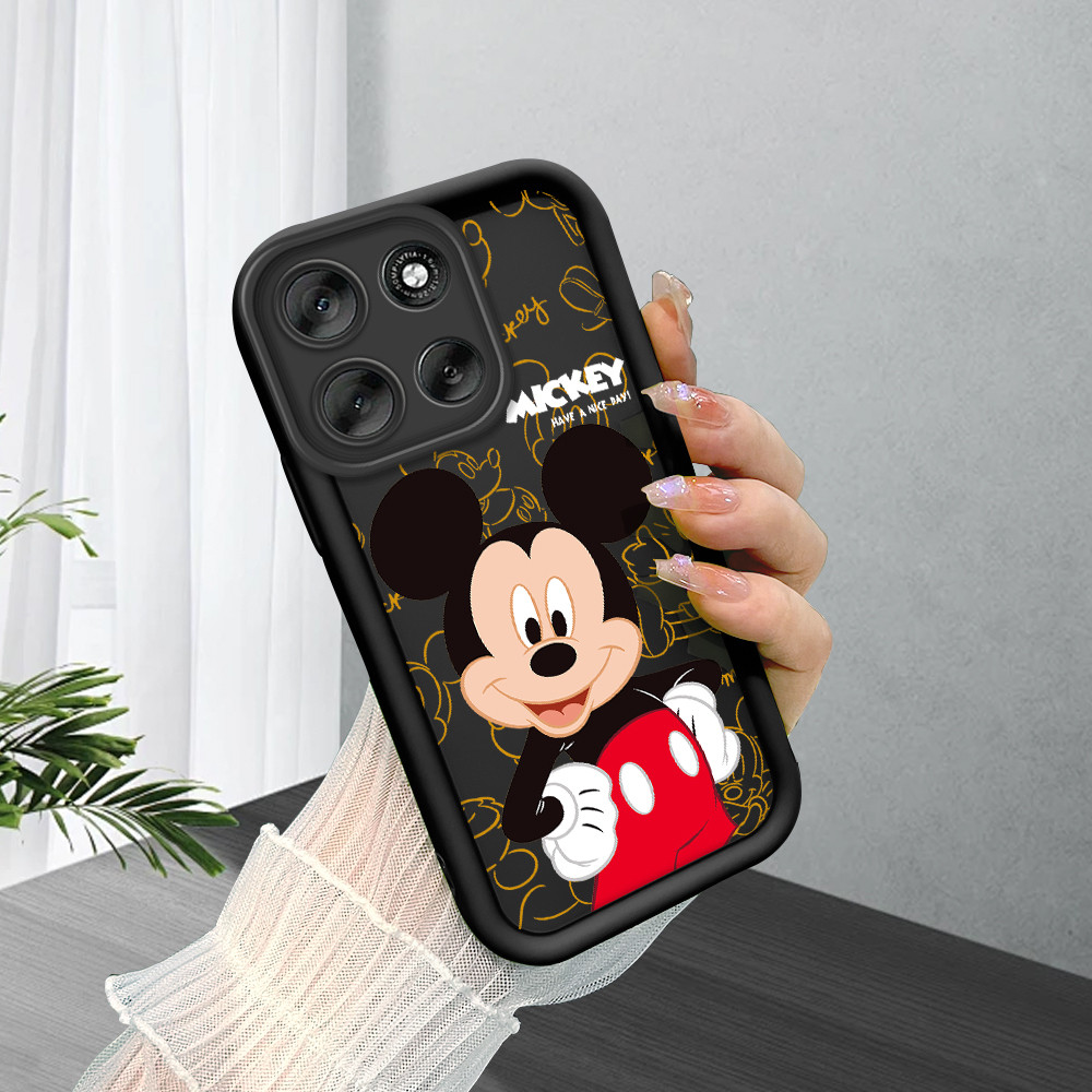 Capa De Silicone Anti-Choque Para Motorola Moto G56 5G Capa Case Criativa Preta TYB 5089 em Oferta na Shopee