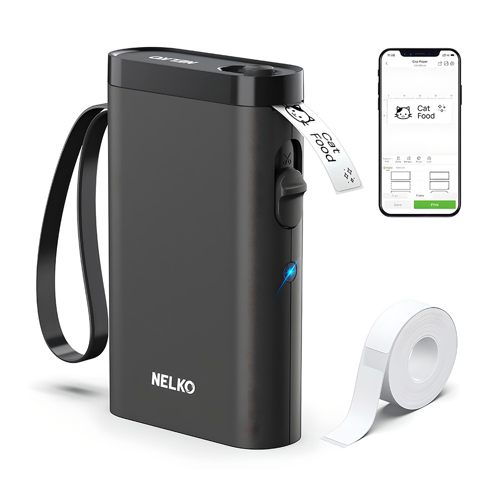 Impressora Etiquetas Nelko P21 Bluetooth Portátil com Fita em Oferta na Shopee