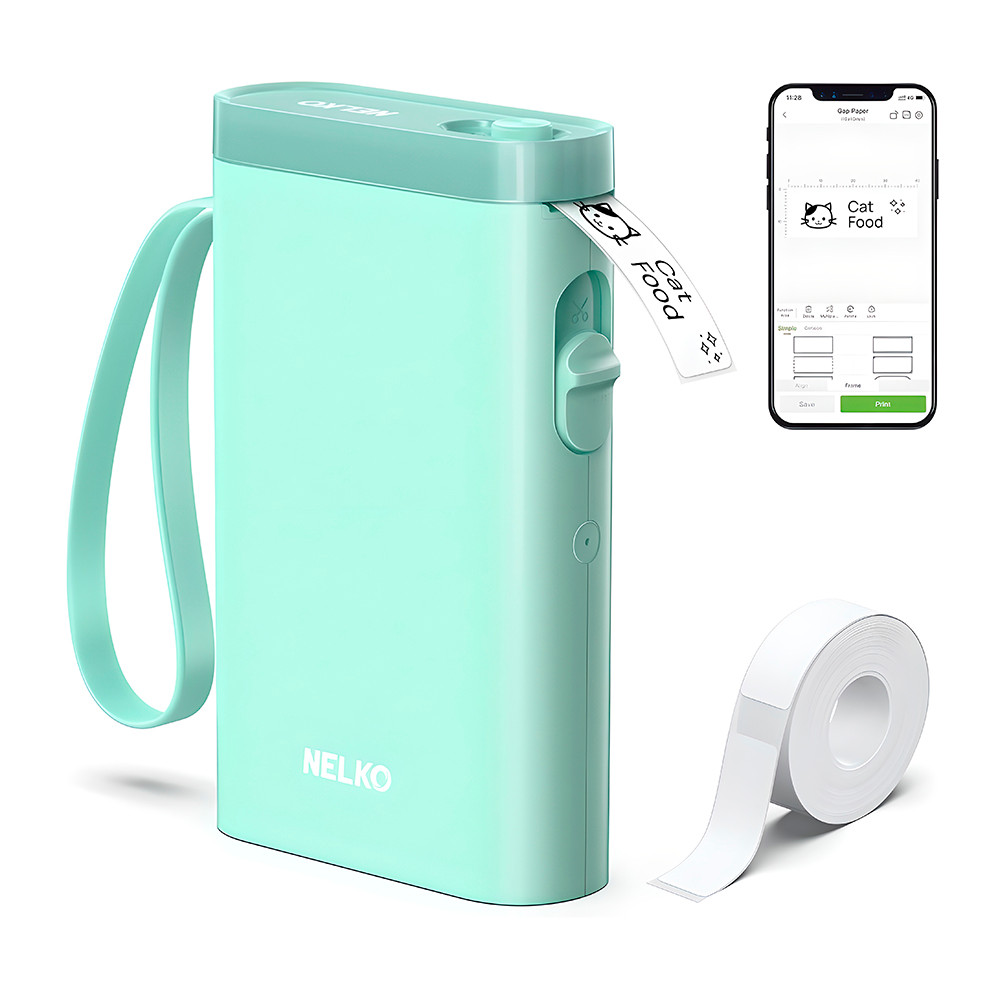 Impressora Etiquetas Nelko P21 Bluetooth Portátil Fita Verde