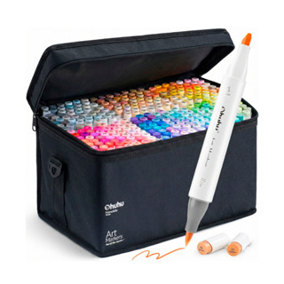 Marcador Álcool Ohuhu Honolulu Ponta Dupla 320 Cores Arte em Oferta na Shopee