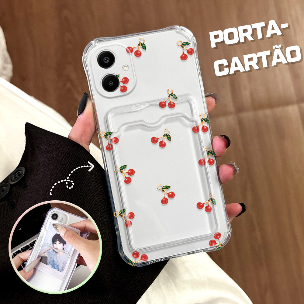 Capinha Com Porta-Cartões Para Samsung Galaxy A06 Capa De Luxo Amor Case KB 6045