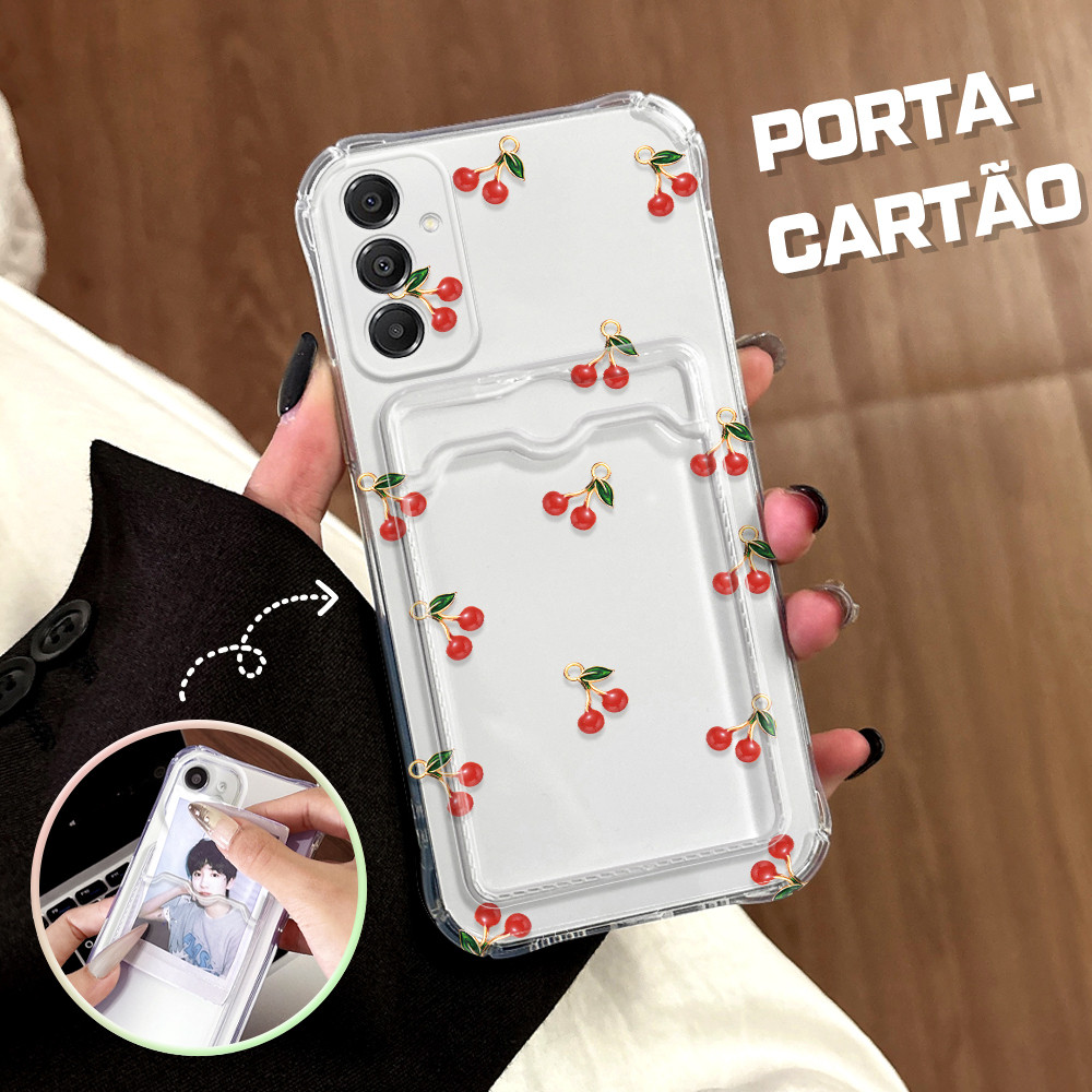 Capinha Com Porta-Cartões Para Samsung Galaxy A16 4G 5G Capa De Luxo Amor Case KB 6045