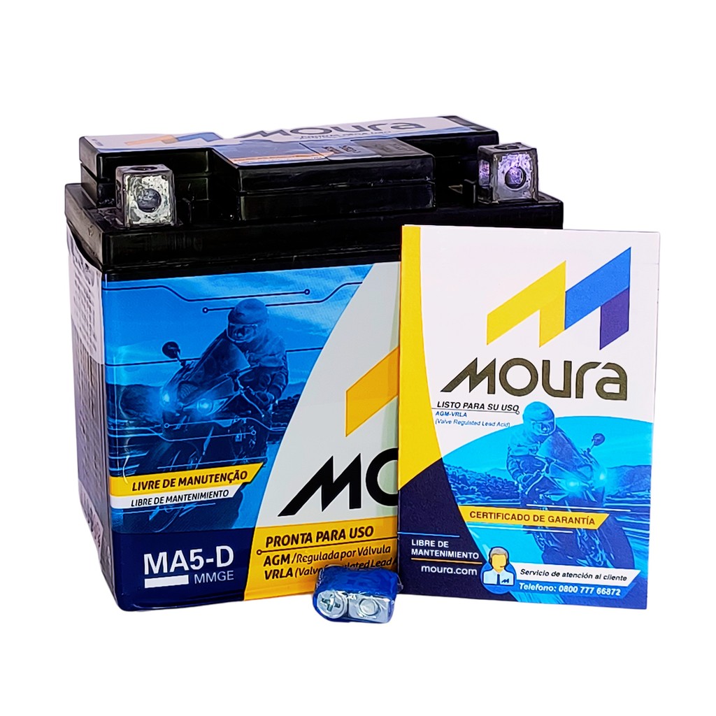 Bateria Yamaha Fluo 125 2023 Moura 5ah Eq. Clm6-d Htz6l Ytz6v
