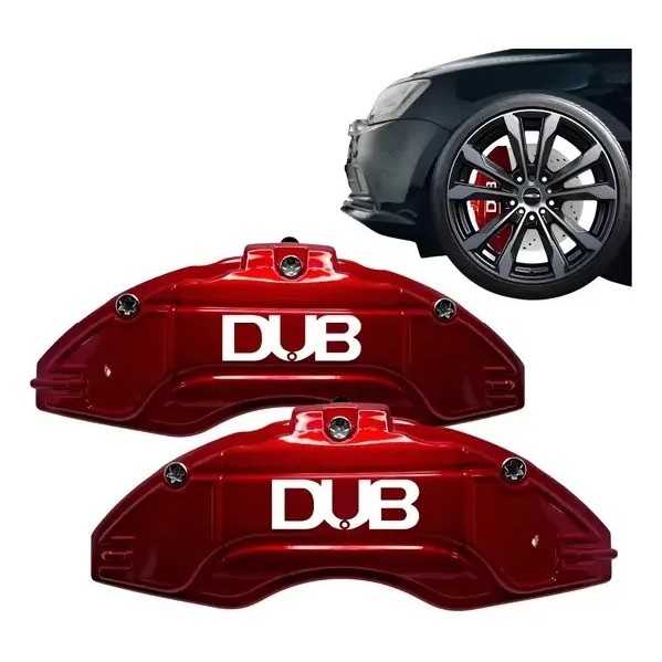 Par Capa Para Pinça de Freio Esportiva Estilo Dub para Jeep Renegade Cherokee Cereja