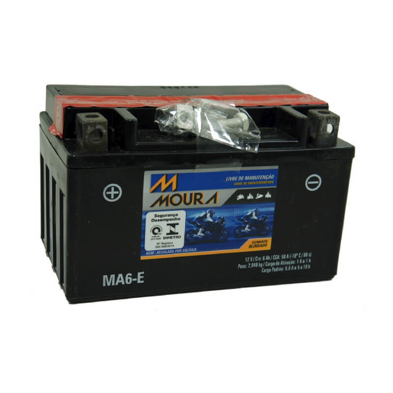 Bateria Moto Shineray Xy 150-5 Max Moura 12v 6ah Eq.Ytx7a-bs