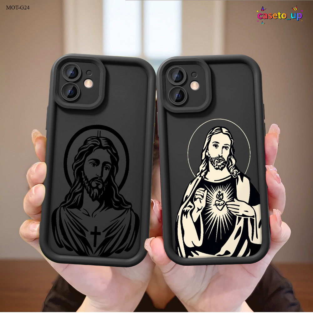 Capinha de Silicone Preta Para Motorola Moto G24 G15 G22 G20 G30 G05 G14 G10 G04 G04S Capa de Celular TY7121