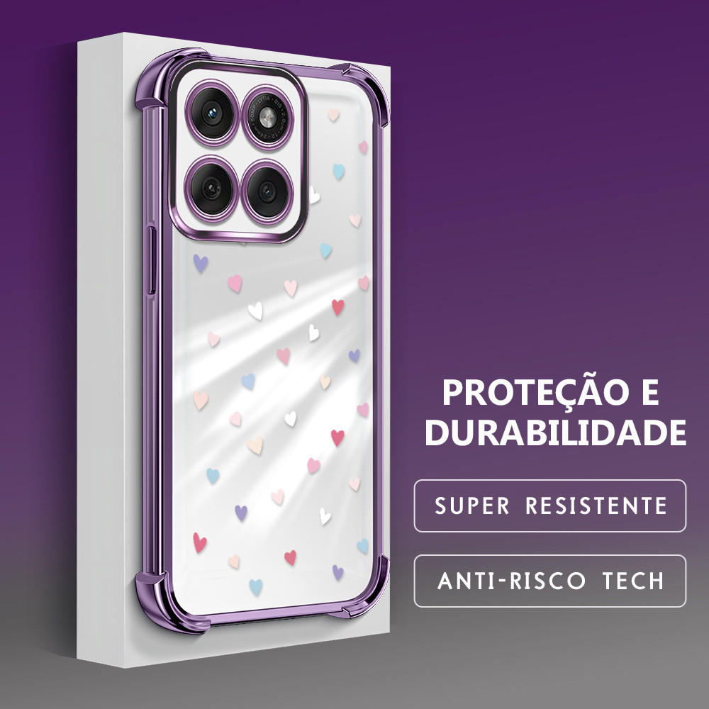 Capinha Capa Anti Impacto Transparente Luxo Para Motorola Moto Edge 60 Fusion 60