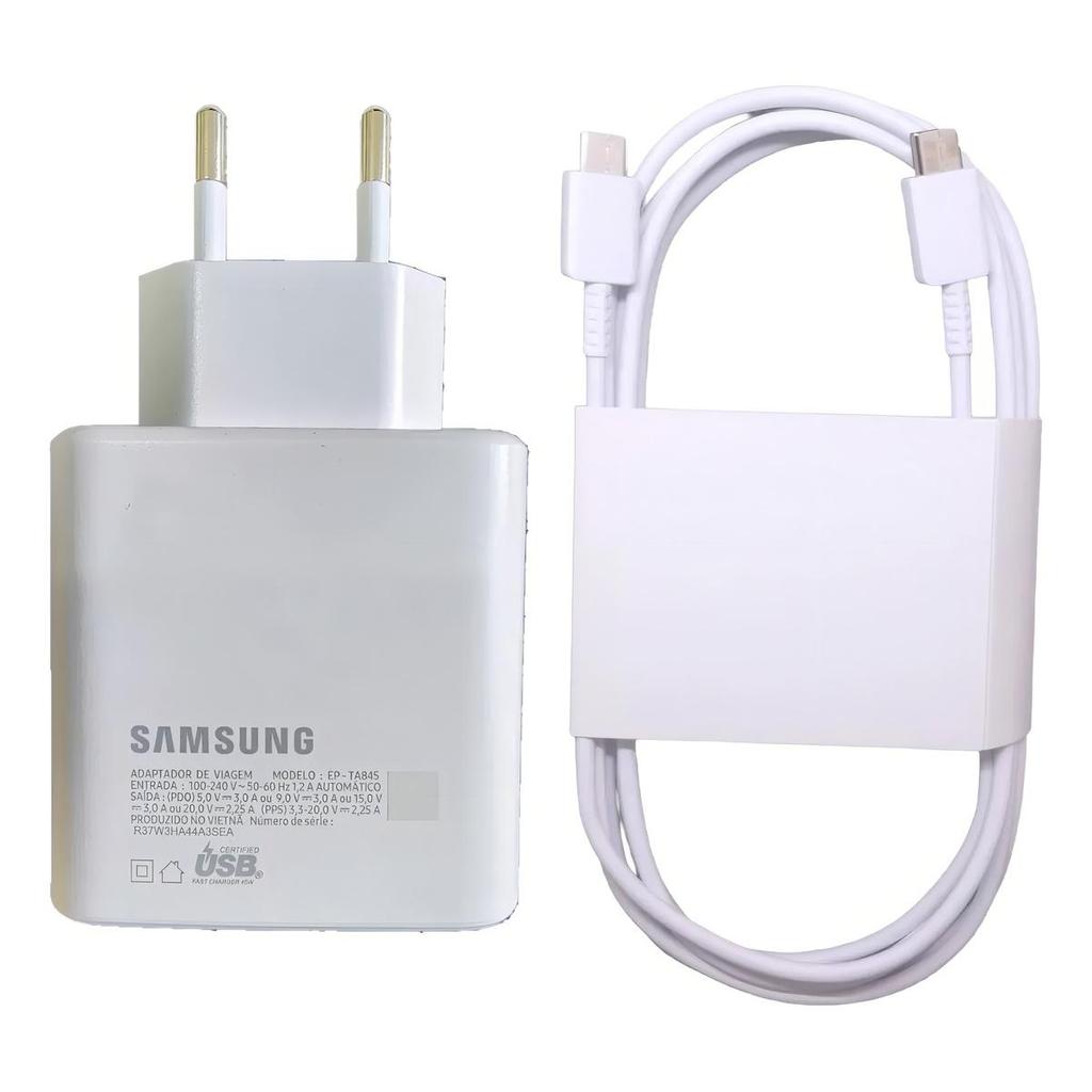 Carregador Chromebook 4 E Galaxy Book 2 45w Cor Branco