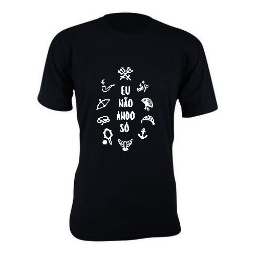 Camiseta camisa estampa Eu não Ando Só basica unissex manga curta em Oferta na Shopee