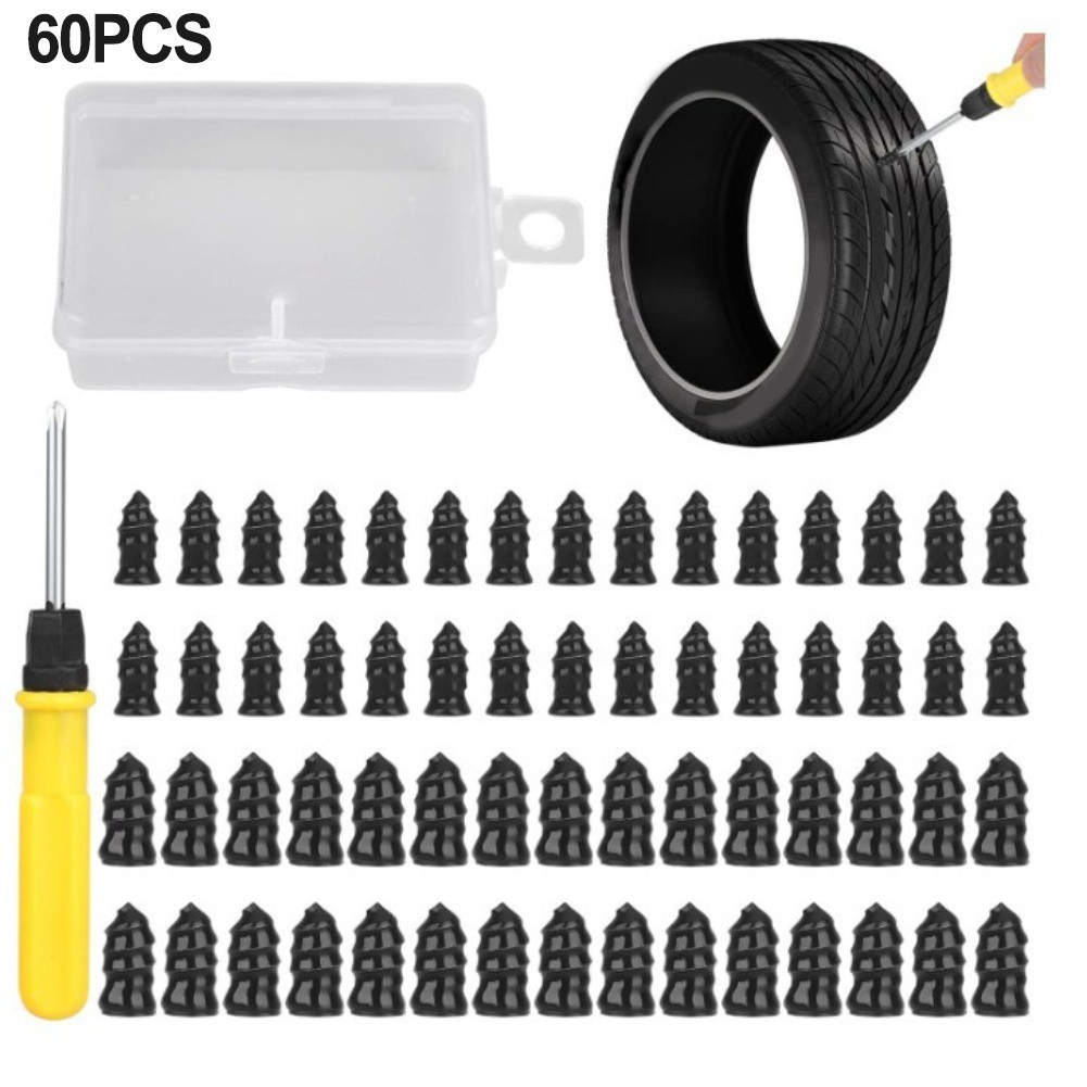 100 Peças Parafusos De Reparo De Pneus Kit De Unhas De Borracha Para Pneu [knwh-br]