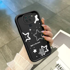 Capinha de Silicone Preta no Estilo Simples Para Xiaomi Redmi Note 9 Capa de Celular TY5569