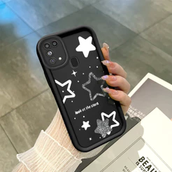 Capinha de Silicone Preta no Estilo Simples Para Samsung Galaxy M31 Capa de Celular TY5569