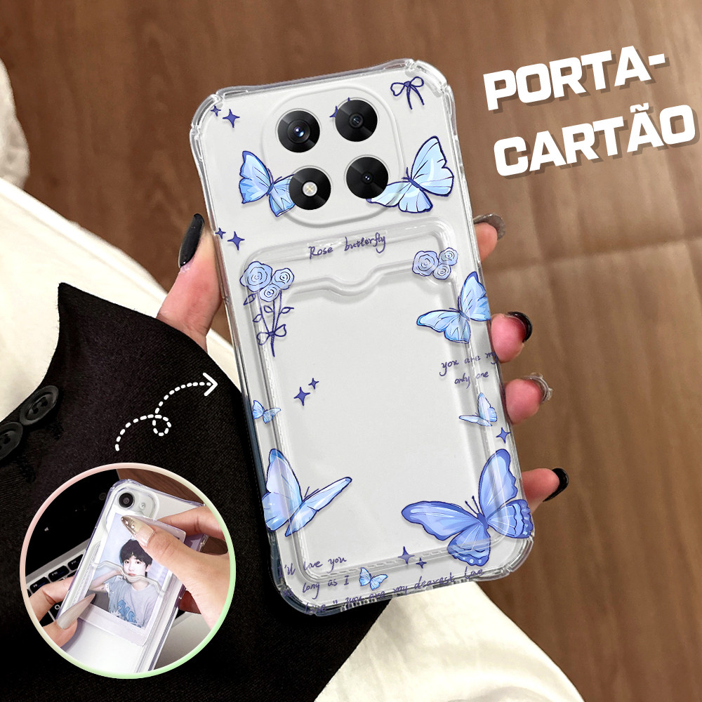 Capinha Porta Cartão Anti Impacto Luxo Para Xiaomi Redmi Note 14 Pro 5G Capa De Celular Capa KB6109 em Oferta na Shopee
