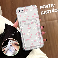 Capinha Porta Cartão Anti Impacto Luxo Para iPhone 7 8 Plus Capa De Celular Capa KB6123