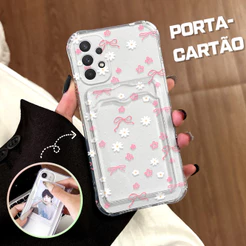 Capinha Porta Cartão Anti Impacto Luxo Para Samsung Galaxy A32 4G Capa De Celular Capa KB6123