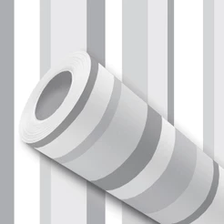 Papel de Parede Vinílico Adesivo Listrado Cinza Com Branco Fácil de Aplicar