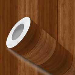 Papel de Parede Vinílico Adesivo Ripa Madeira Escura Natural Fácil de Aplicar