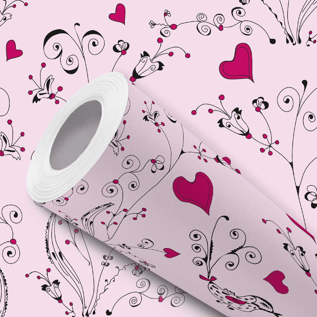 Papel de Parede Rosa Ramos de Corações Adesivo Fácil Aplicação em Oferta na Shopee