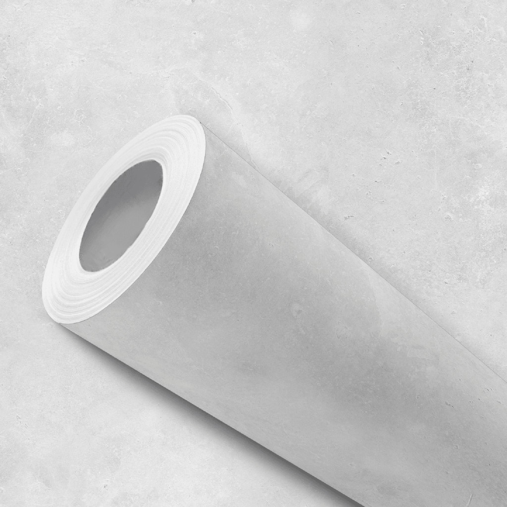 Papel de Parede Vinílico Adesivo Cimento Queimado Claro Fácil de Aplicar