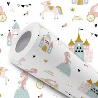Papel de Parede Princesa Castelo Delicado Adesivo Fácil Aplicação em Oferta na Shopee