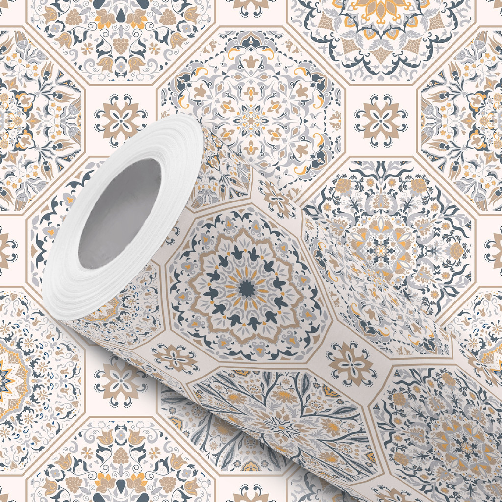 Papel de Parede Padrão Cinza Bege Vintage Adesivo Fácil Aplicação em Oferta na Shopee