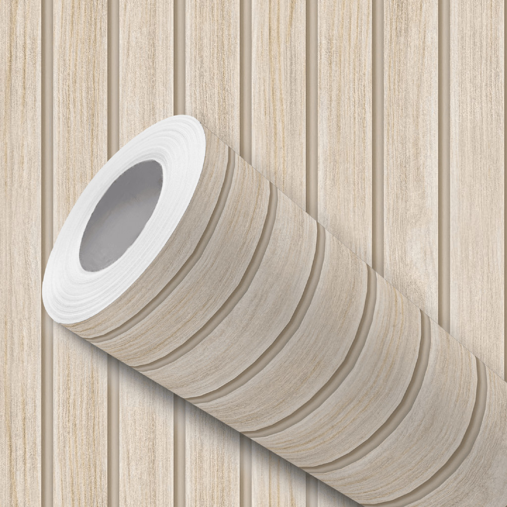 Papel de Parede Ripado Bege Claro Rústico Adesivo Fácil Aplicação em Oferta na Shopee