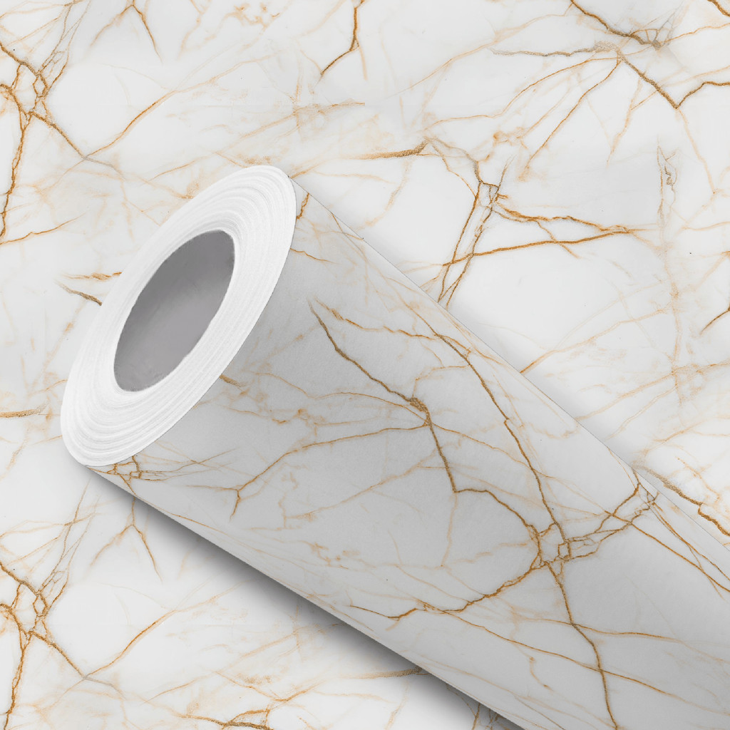 Papel de Parede Adesivo Mármore Bege Veios Marrom Resistente Fácil de Aplicar em Oferta na Shopee