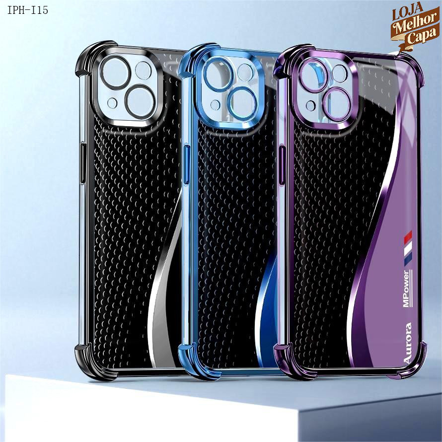 Capa Anti Impacto Transparente Luxo Para iPhone 17 17E 16 16E 15 14 13 12 11 XR 7 8 SE Pro Max Plus Soft Capas 0605FS