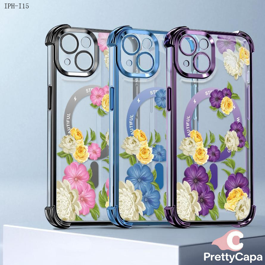 Capa Anti Impacto Transparente Luxo Para iPhone 17 17E 16 16E 15 14 13 12 11 XR 7 8 SE Pro Max Plus Soft Capas 0839FS