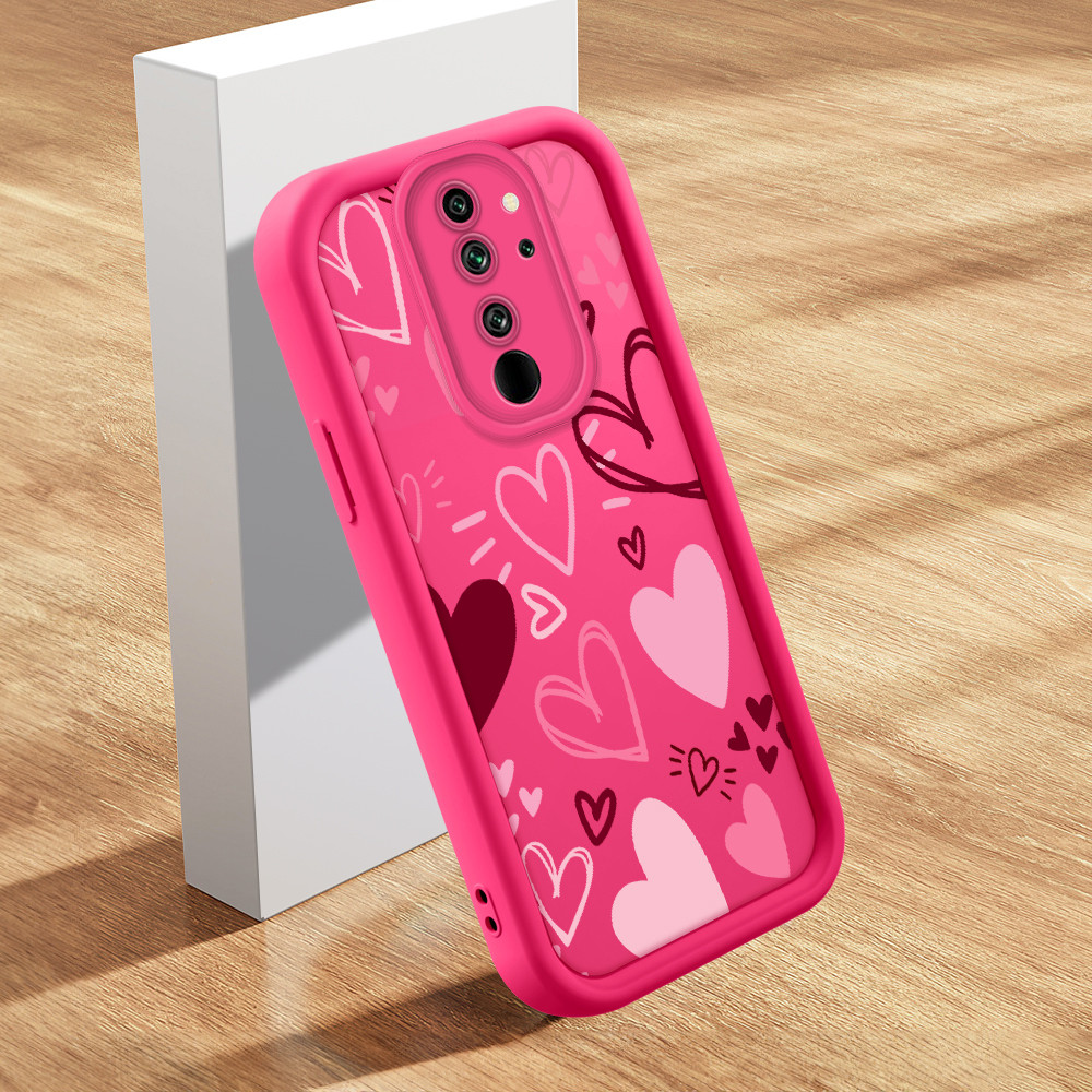Capinha de Celular Silicone Macio Rosa Verde Fofa Anti Impacto Para Xiaomi Redmi Note 8 Pro Capa Case TY2300